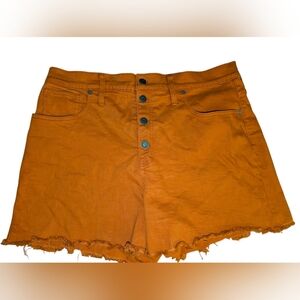 Madewell Orange Denim Shorts